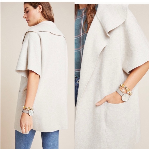 Anthropologie 💫 HP💫 Akemi + Kim Emory  Knit Kimono Wrap One Size - Picture 4 of 12